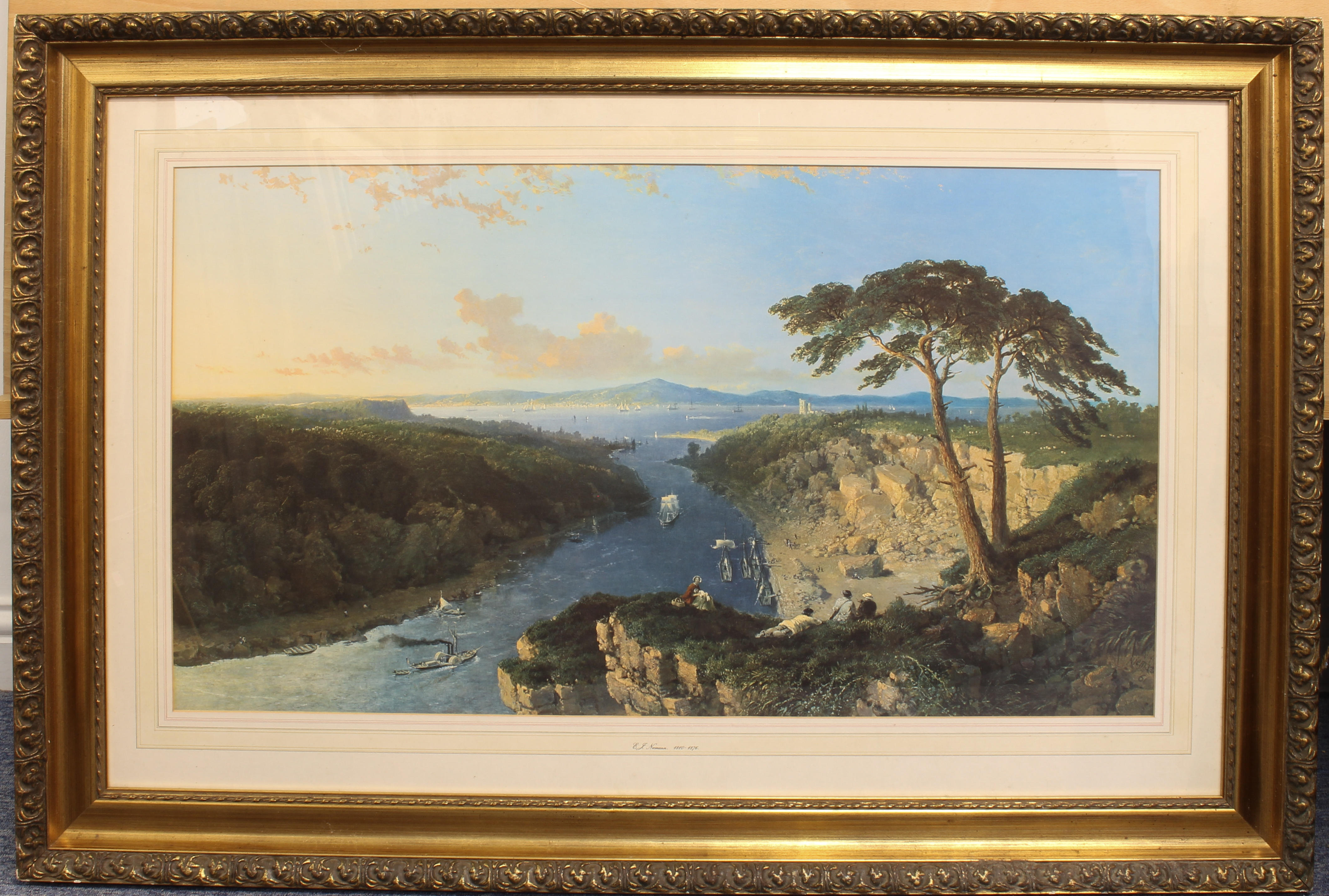 A large colour print after Edward J. Niemann (1810-1876) - 21½ x 38¾ in (54.5 x 98.5 cm), gilt - Image 2 of 3