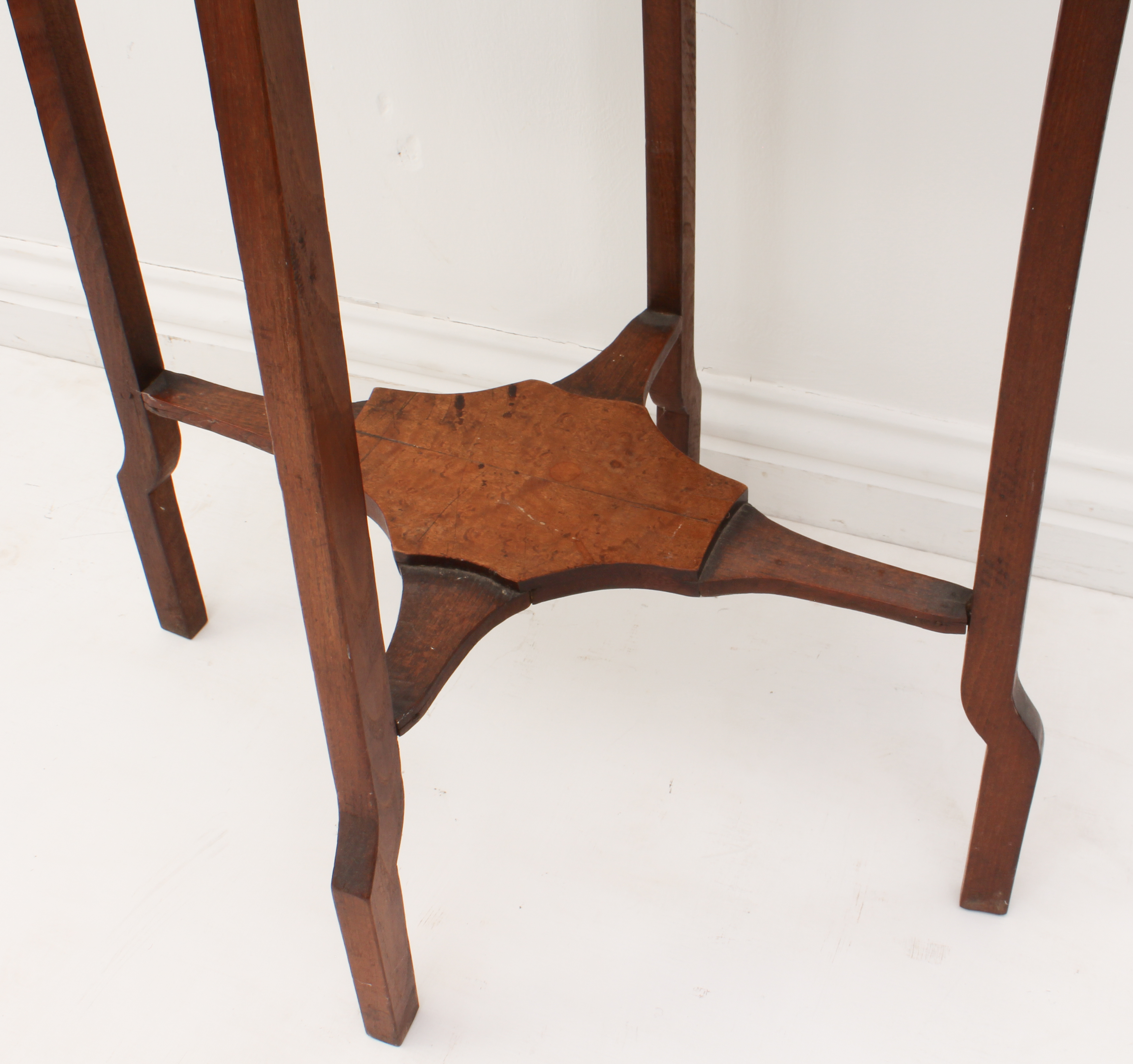 Two pieces: 1. an oak and bird's eye maple veneered occasional table - early 20th century, the - Image 6 of 6