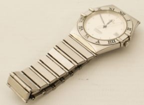 An Omega Constellation Automatic Chronometer stainless steel bracelet watch - c.1985, with