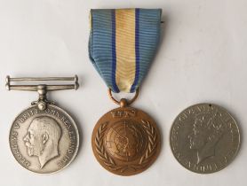 Three 20th century medals: 1. the British War Medal to 17613 PTE. E. WILLIAMS. R.W. FUS.  2. the