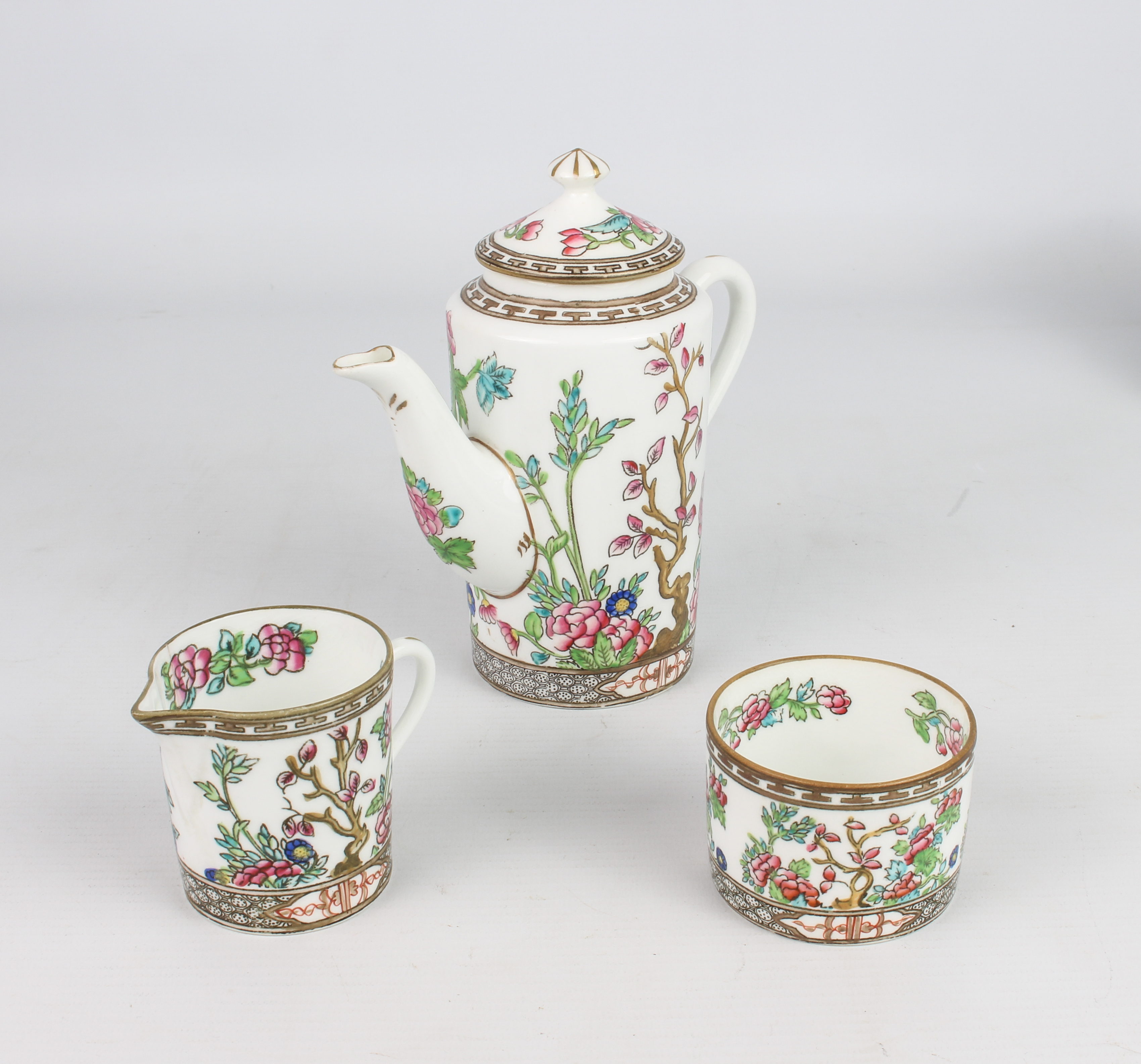 A Coalport bone china Indian Tree pattern part tea and coffee service - comprising a small coffee - Image 2 of 5