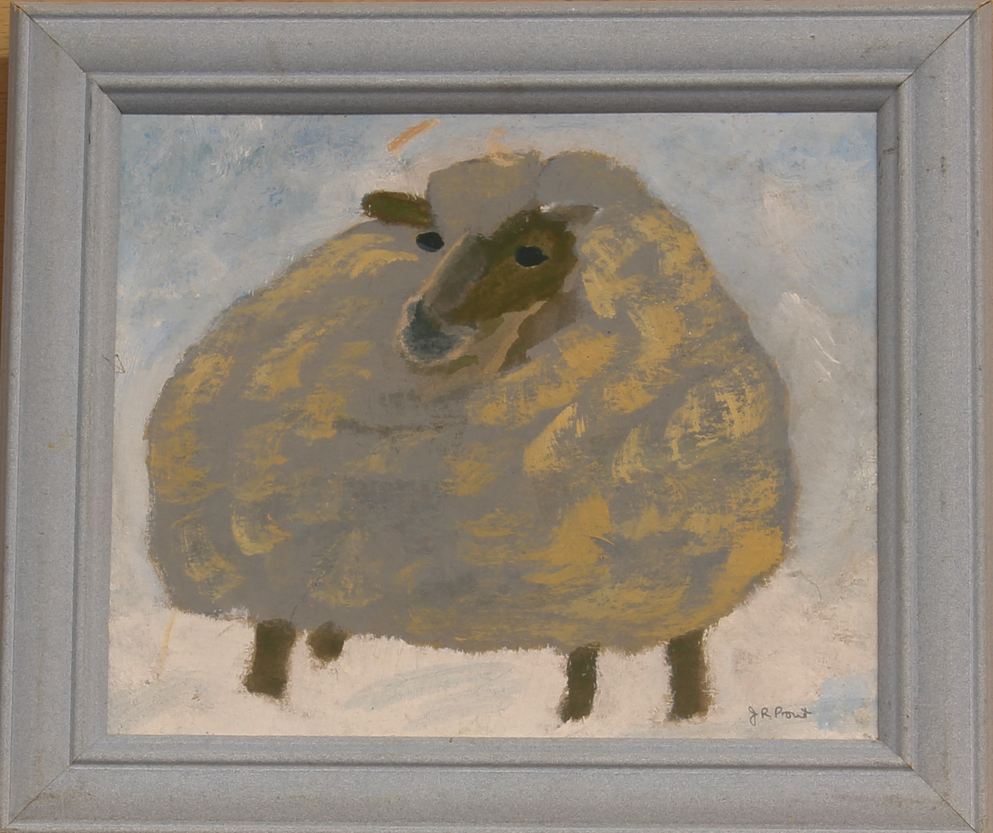 Joyce R. Prout (British, contemporary) 'Rupert the Ram' gouache on card, signed lower right,