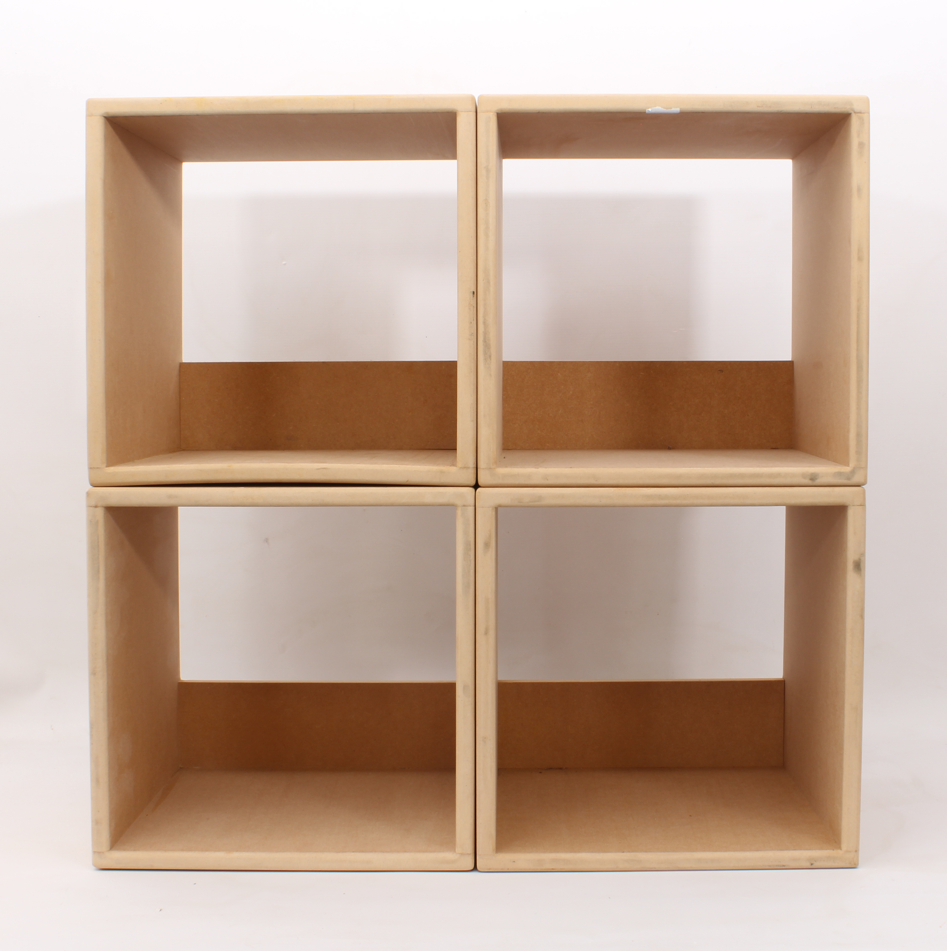 Four MDF stackable storage cubes for vinyl 12in LP records - Image 3 of 3
