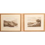 Richard Earlom (1743-1822) after Claude Lorraine a pair of pastoral landscapes etchings with