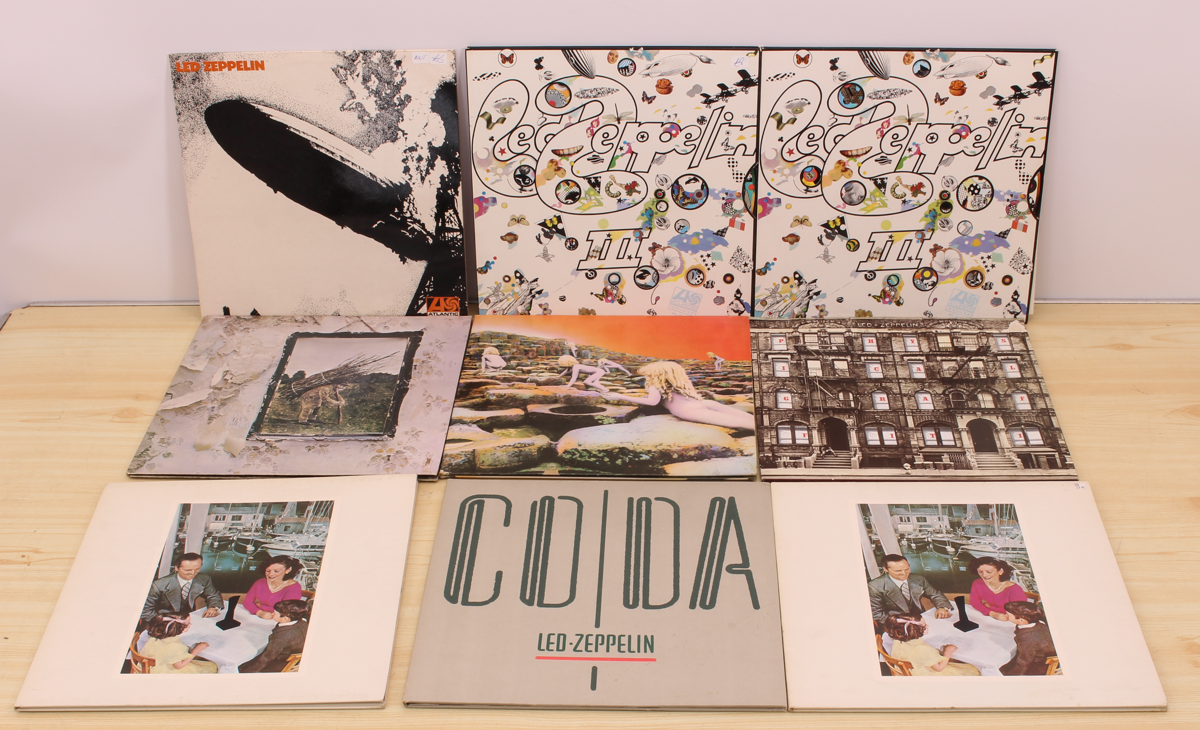 9 albums by Led Zeppelin to include: Led Zeppelin 1; Led X III x 2 (both with working wheel and - Image 2 of 6