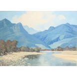 attributed to Hugh Stevenson (South African, 1910-1956) A river landscape, probably South Africa oil