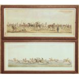 George Hunt after M Egerton: a good set of four horse racing etchings with aquatint - 19th