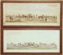 George Hunt after M Egerton: a good set of four horse racing etchings with aquatint - 19th