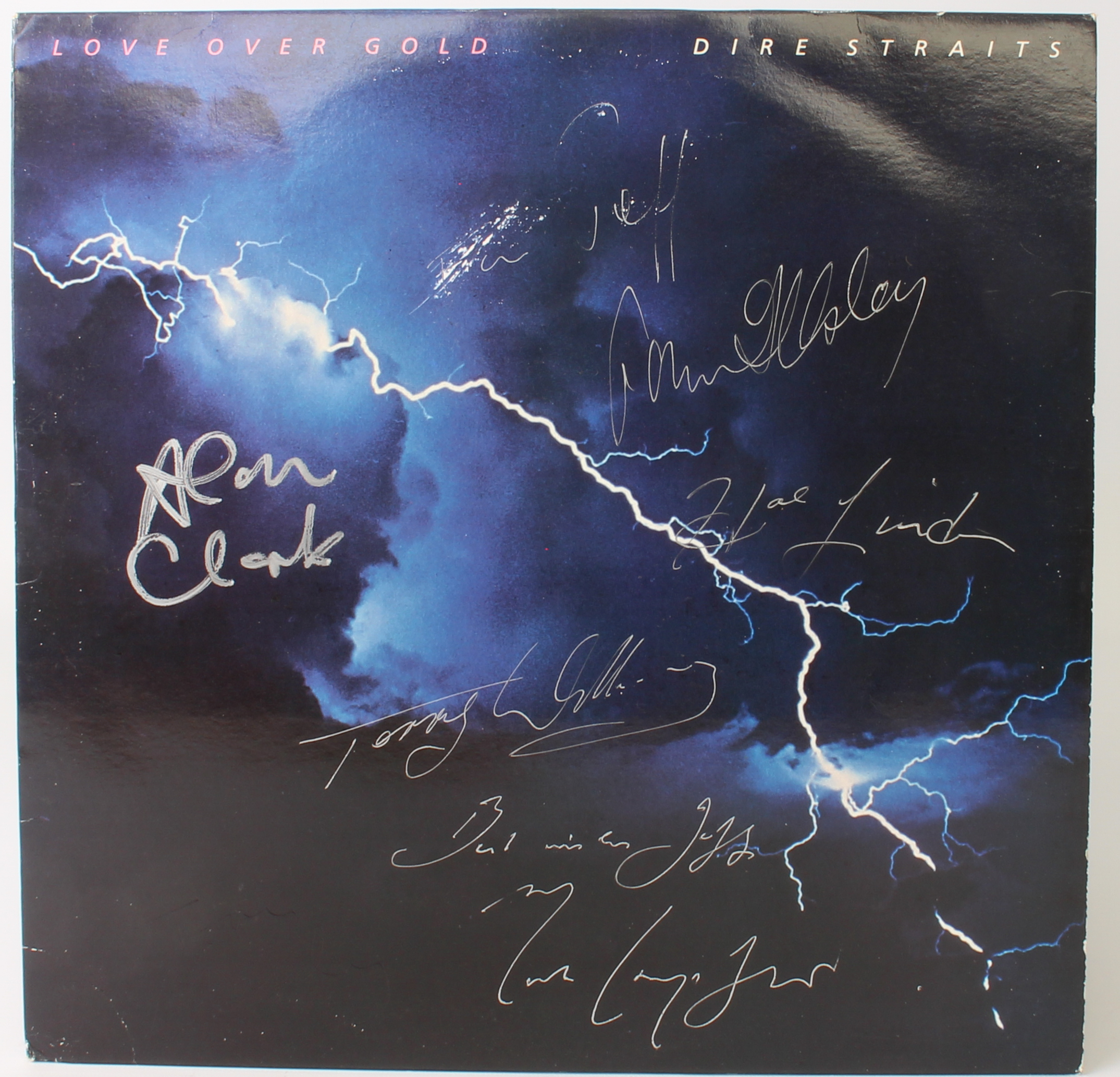Vinyl / Autograph - Dire Straits - Love Over Gold. Original UK 1st pressing album signed to the