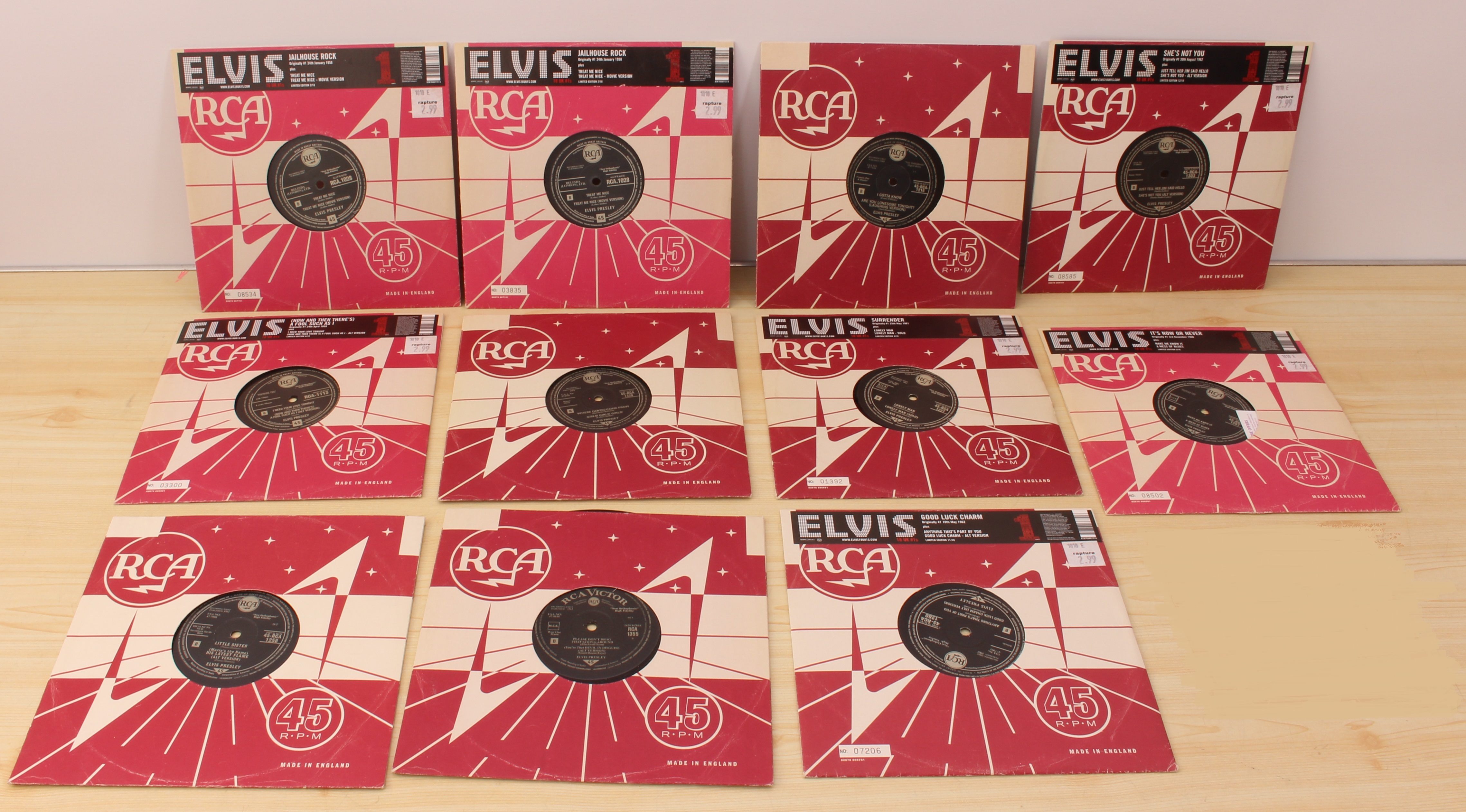 Elvis Presley - 11 limited edition 10" singles and 6 7" singles. Condition: VG+ overall - Bild 3 aus 5