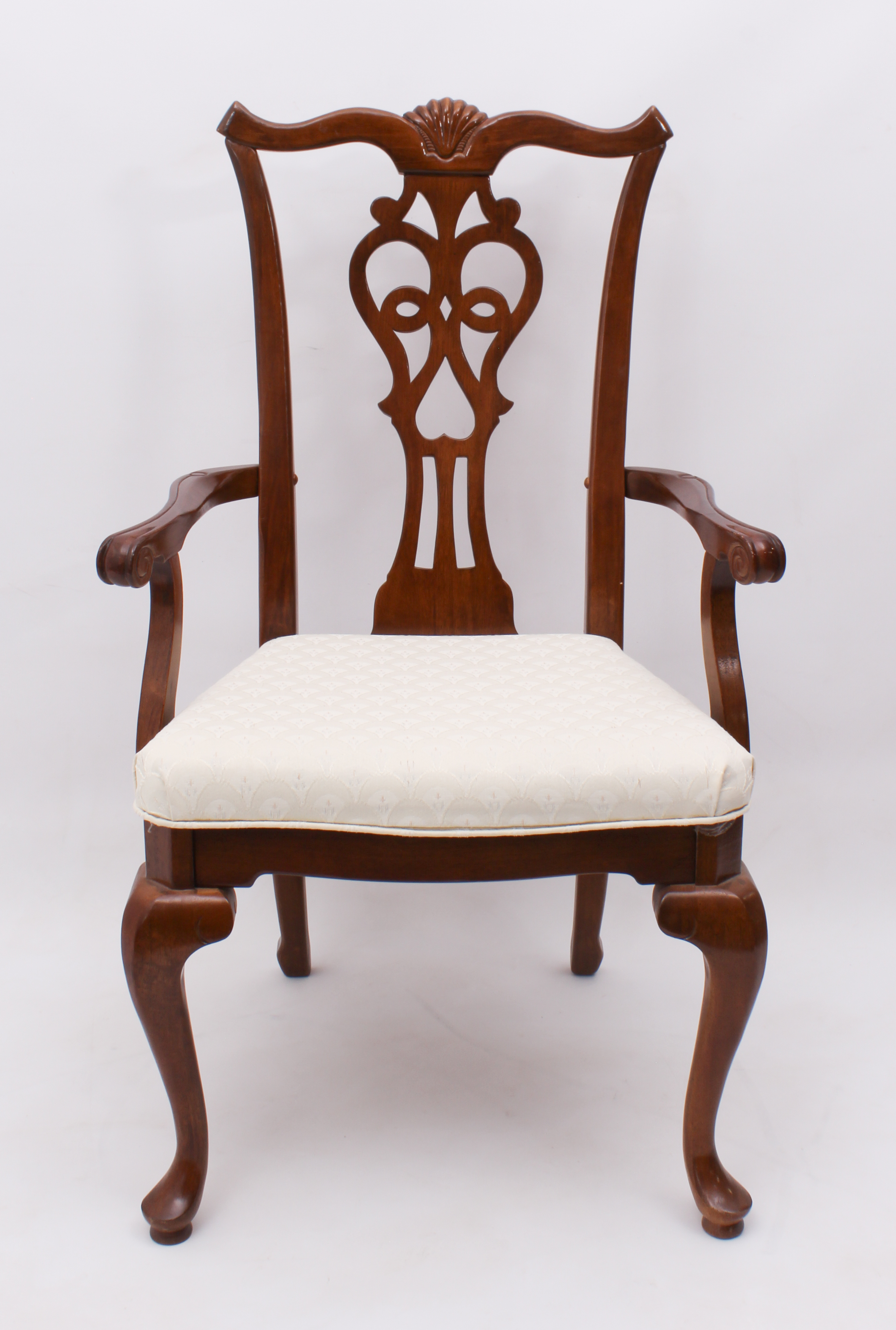 A set of six reproduction Chippendale-style dining chairs - late 20th century, including two - Image 5 of 5