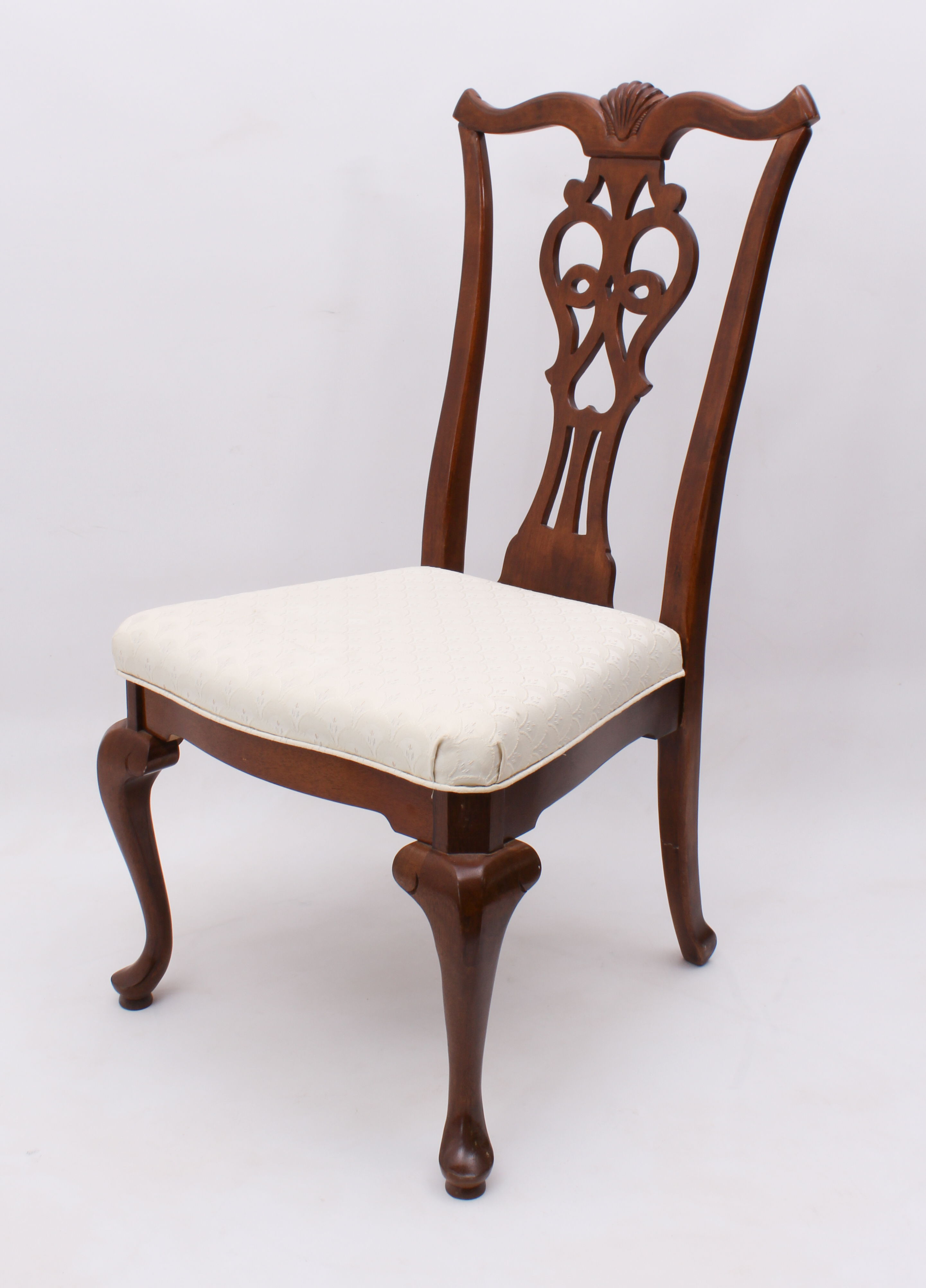 A set of six reproduction Chippendale-style dining chairs - late 20th century, including two - Image 2 of 5