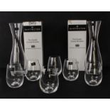 A pair of Dartington Crystal decanters and a set of six matching stemless glasses - the two