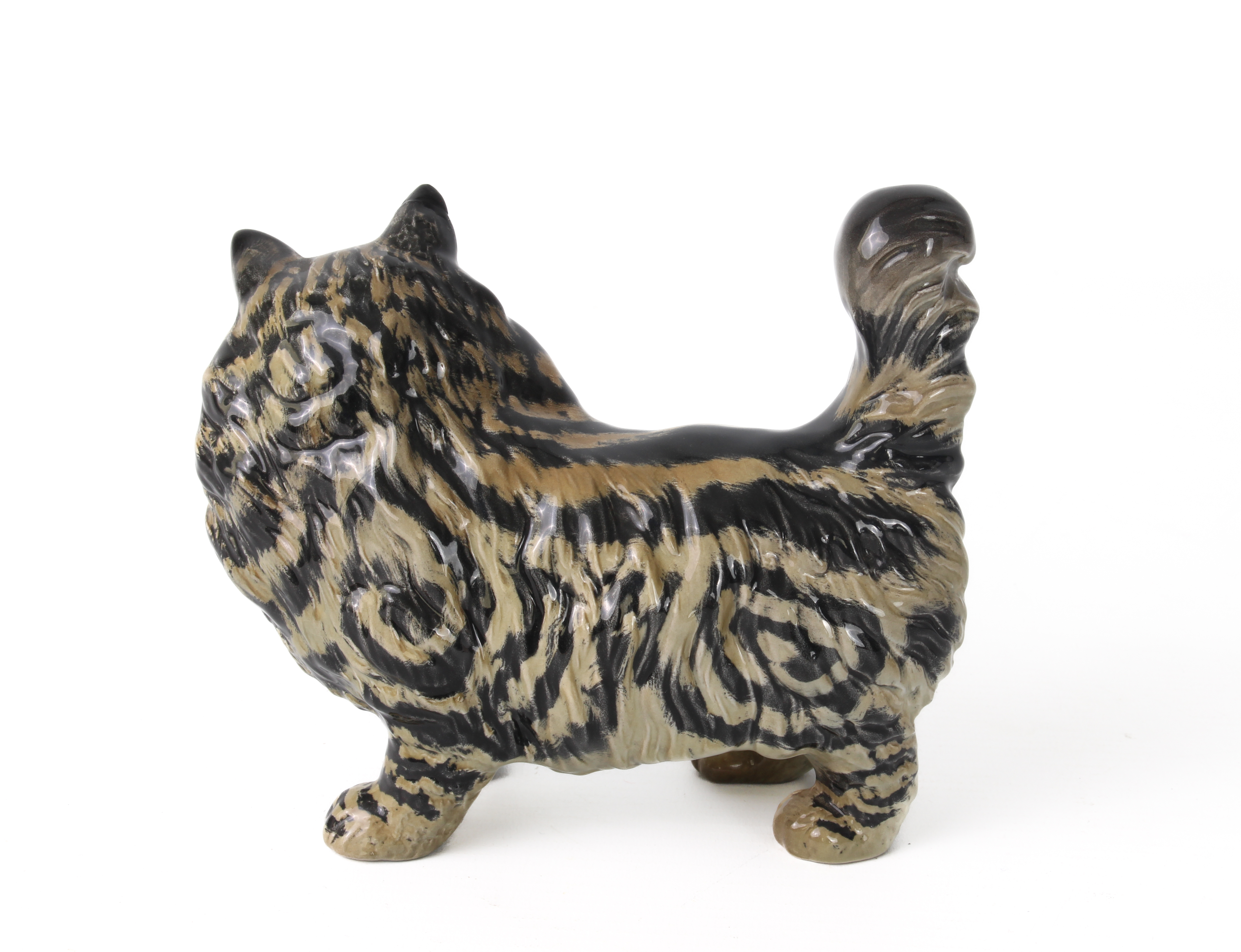 A Beswick Persian Cat 1898 figure, in grey Swiss roll colourway - designed by Albert Hallam, printed - Image 2 of 3
