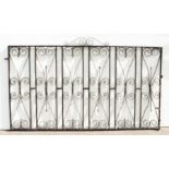 A pair of 6' wide wrought iron gates