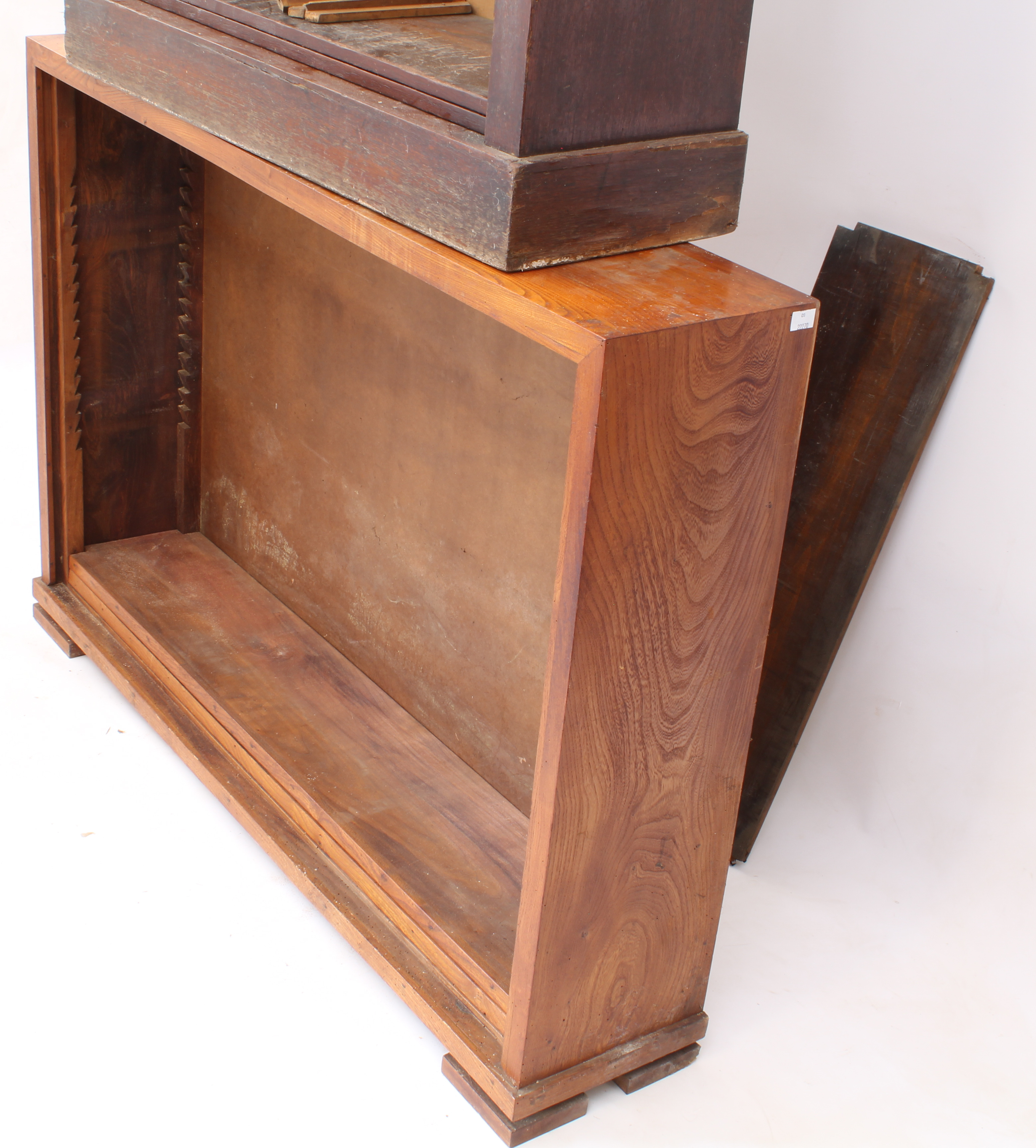 Three open bookcases: 1. two mid-20th century, one in teak, with two adjustable shelves and - Image 6 of 6