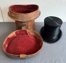 A splendid and fine quality silk top hat by Harman of 422 The Strand, London - late 19th / early