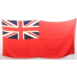 A vintage red ensign flag by John Edgington & Co., 108 Old Kent Road, London - 1930s-50s, 108 x 52