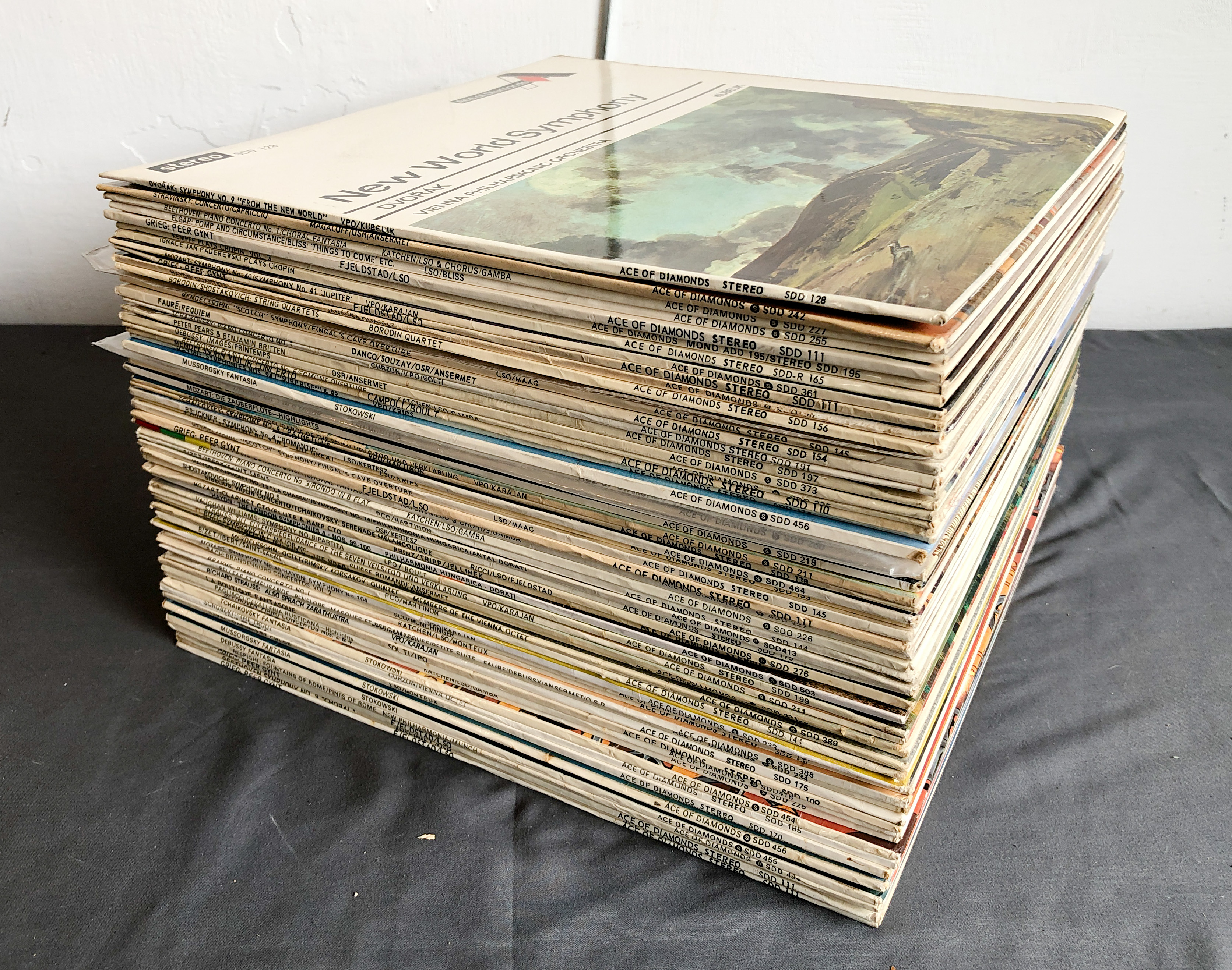 108 Decca classical vinyl LP records - 1960s-1980s, comprising 64 x Ace of Diamonds SDD label; 10