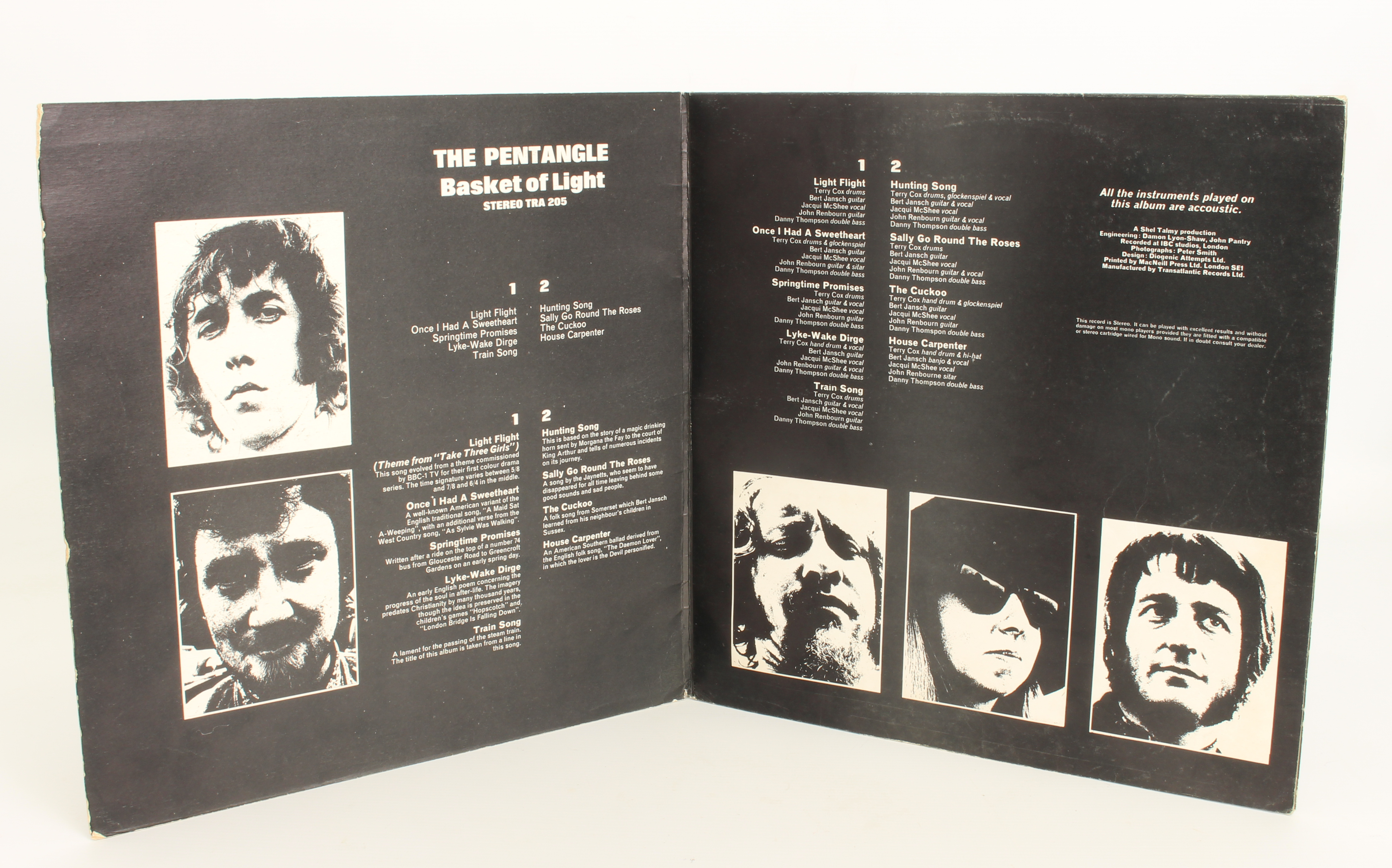 Vinyl / Autographs - The Pentangle - Basket Of Light. original UK 1st pressing album signed on the - Image 3 of 5