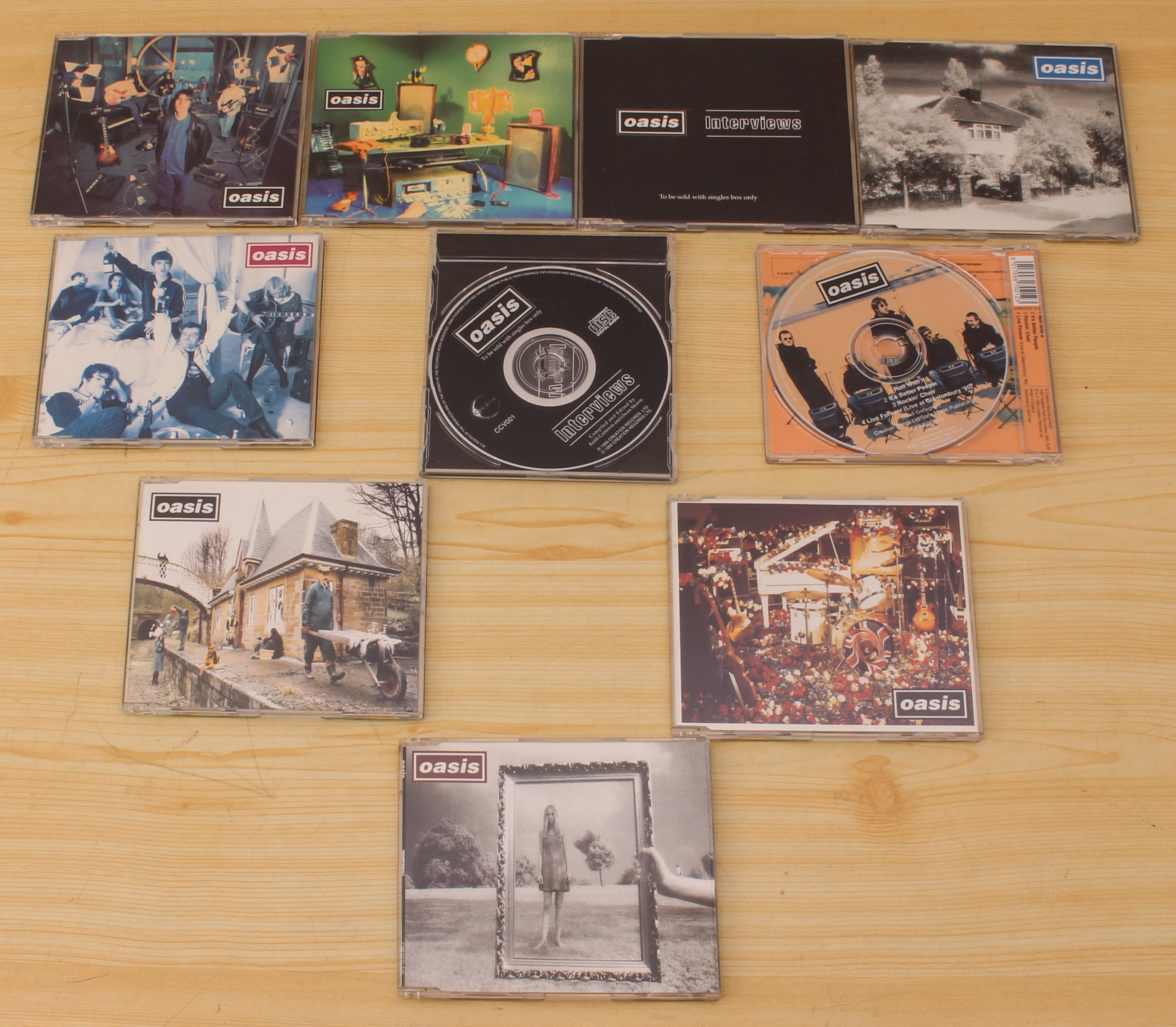 Two Oasis CD singles box sets to include: Definitely Maybe (5 CD singles box set with booklet - Image 2 of 4