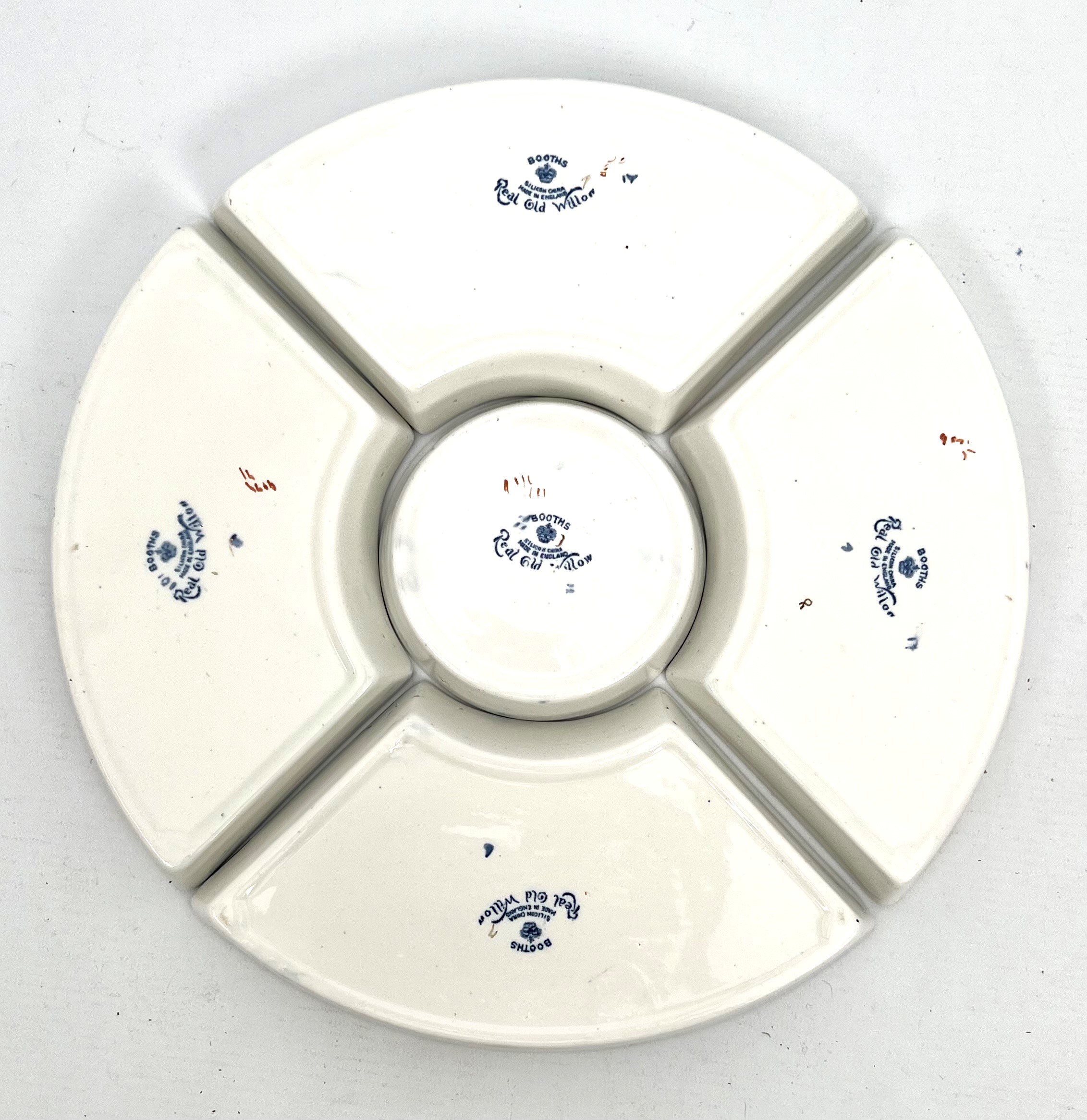 A Booths Real Old Willow pattern china five-part supper dish - early to mid-20th century, printed - Image 2 of 3