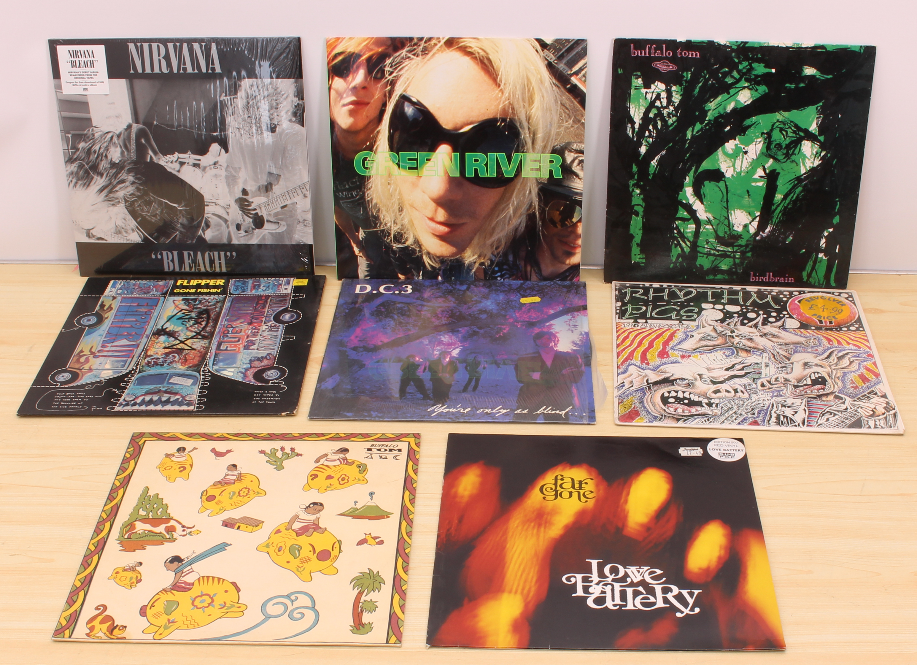 7 Grunge/Alternative albums by US bands and one 12" to include: Nirvana - Bleach (2009 issue X+): - Image 2 of 3