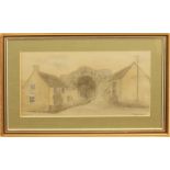 David St Louis Little (contemporary) 'Shilton, Oxon' pencil and watercolour wash, heightened with