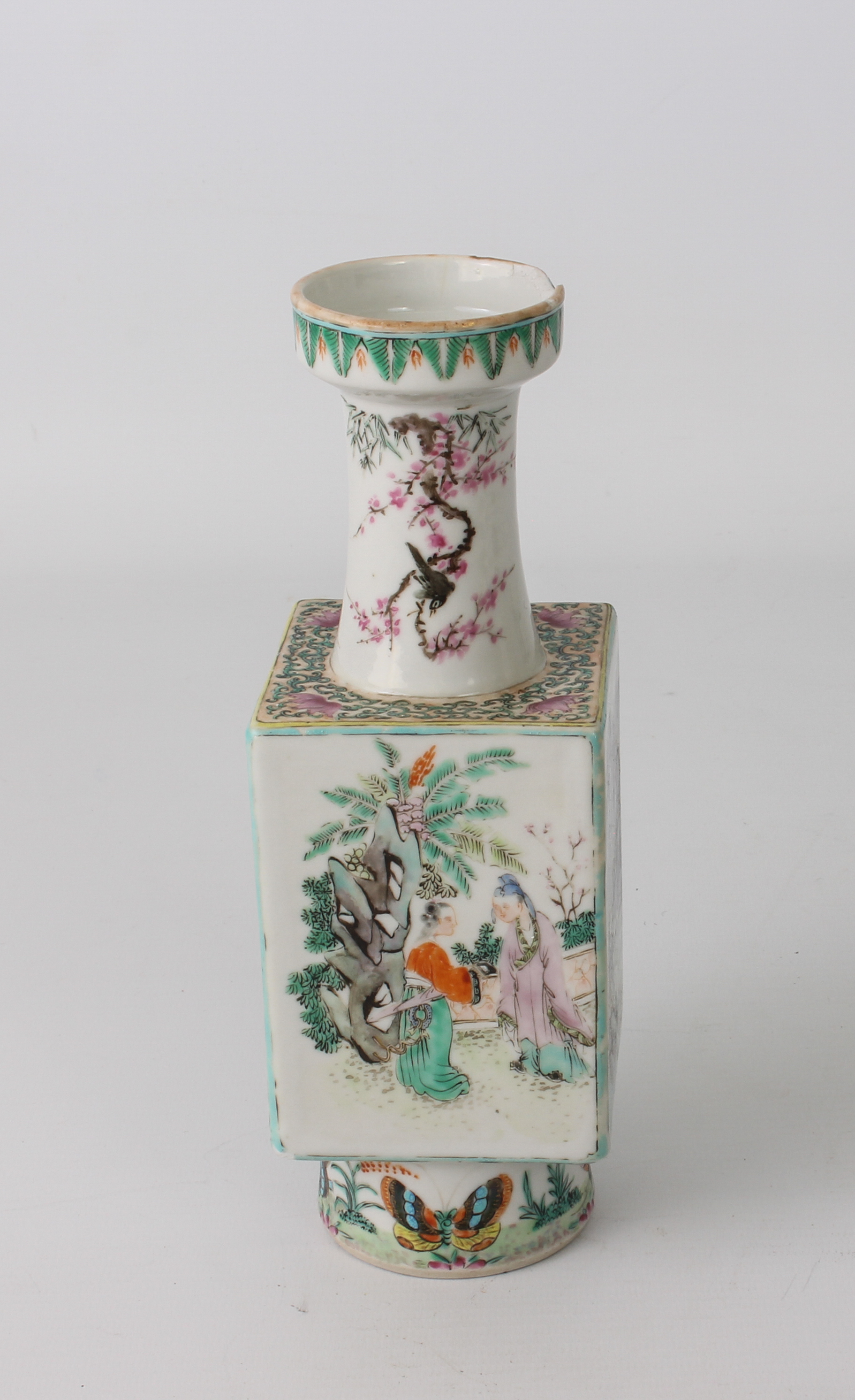 A 20th century decorative Chinese figurine (40 cm high) and possibly a hand-painted Chinese 18th - Image 7 of 16