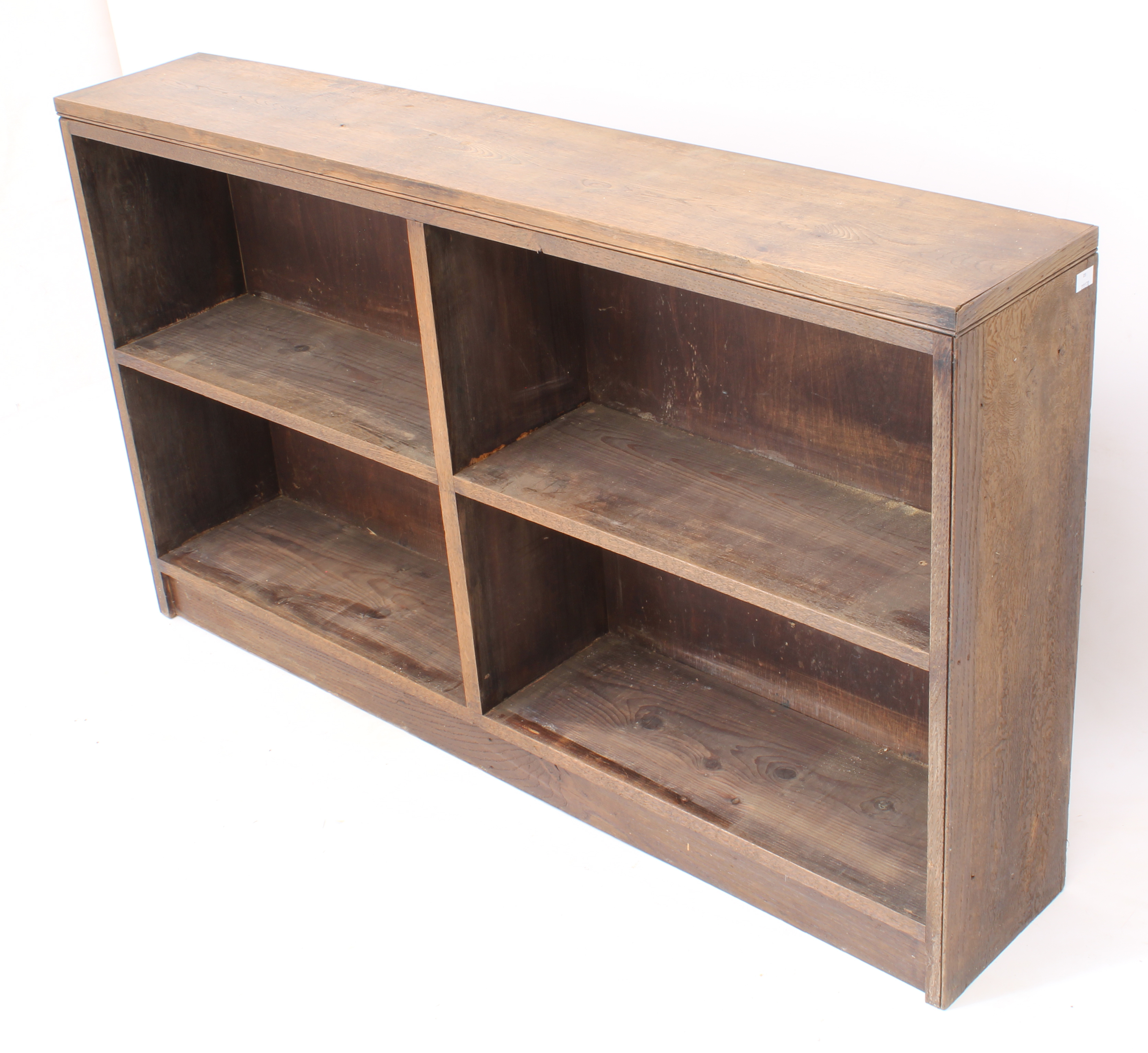 Three open bookcases: 1. two mid-20th century, one in teak, with two adjustable shelves and - Image 3 of 6