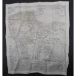 A WW2 Near East RAF / Special Forces silk escape map - printed double sided map K1/K2 Cyrenaica