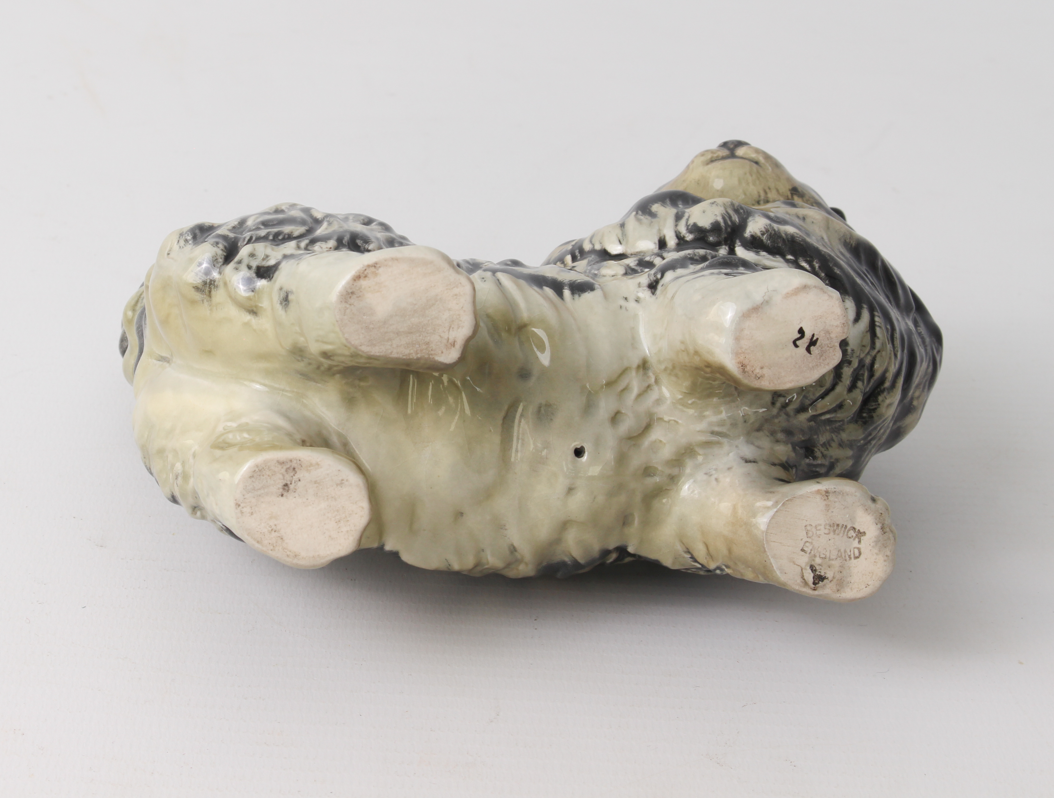 A Beswick Persian Cat 1898 figure, in grey Swiss roll colourway - designed by Albert Hallam, printed - Image 3 of 3