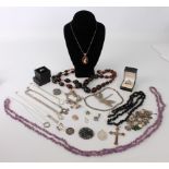 A collection of mostly 925 sterling silver jewellery (some boxed) - including two charm bracelets,