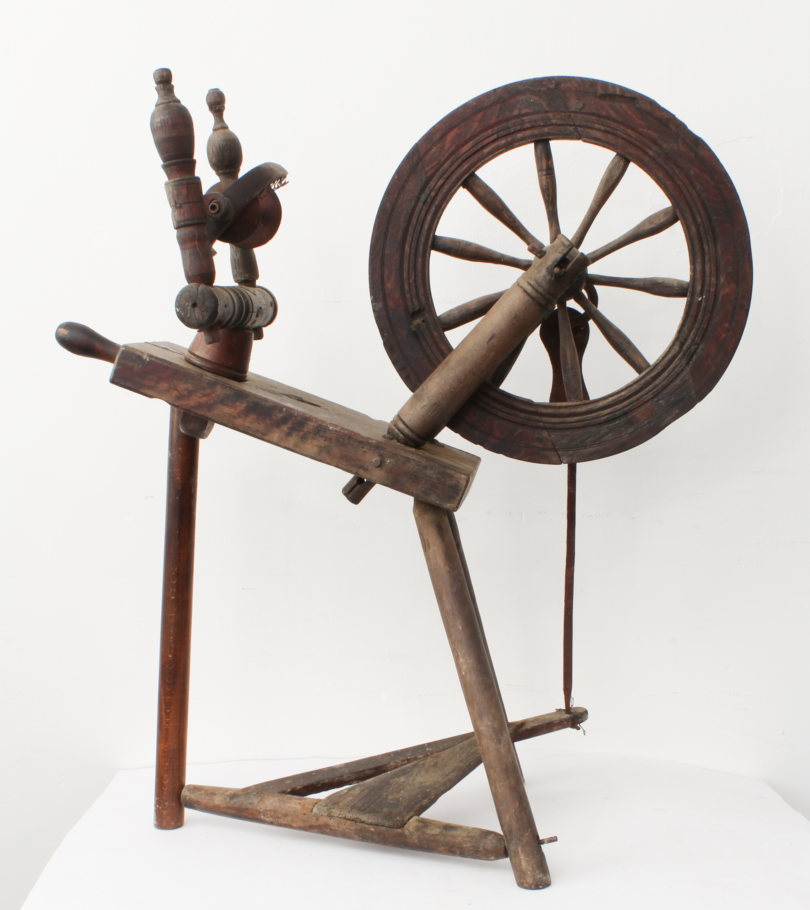 Two antique spinning wheels - some missing parts. - Image 5 of 5