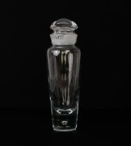 Vicke Lindstrand for Kosta Boda: a clear glass cocktail shaker - etched factory marks to base and '