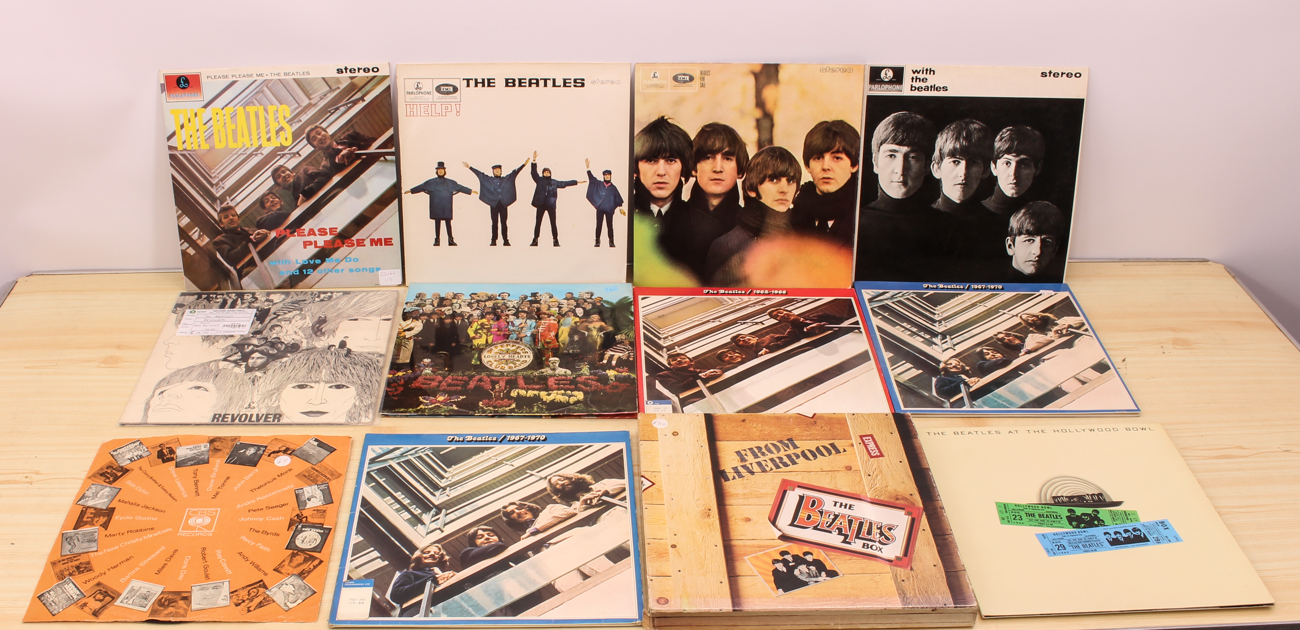 11 albums and one box set by The Beatles to include: Please Please Me; Help!; Beatles For Sale; With