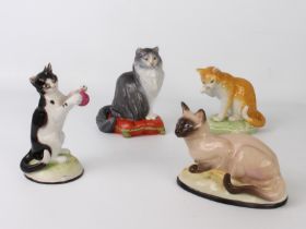 Four Rye China pottery figures of Cats - comprising 'Henry', 'Tabatha', 'Jemma' and 'Ginger',
