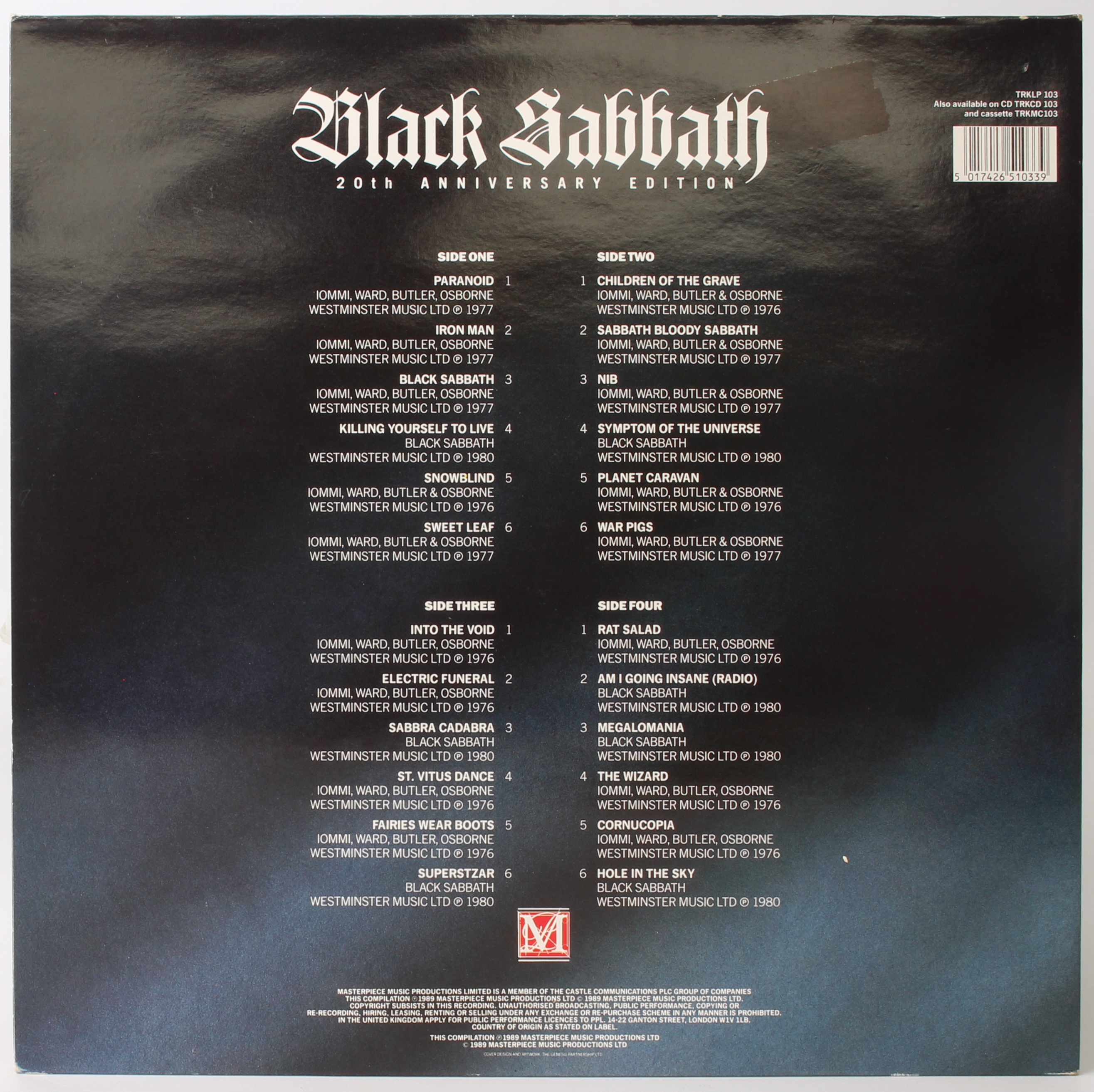 6 albums by Black Sabbath and Ozzy Osbourne to include: Black Sabbath (Nems Records); Vol 4 (Nems - Image 8 of 8