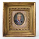 English School (19th century): a portrait miniature of the Duke of Wellington - oval, watercolour on