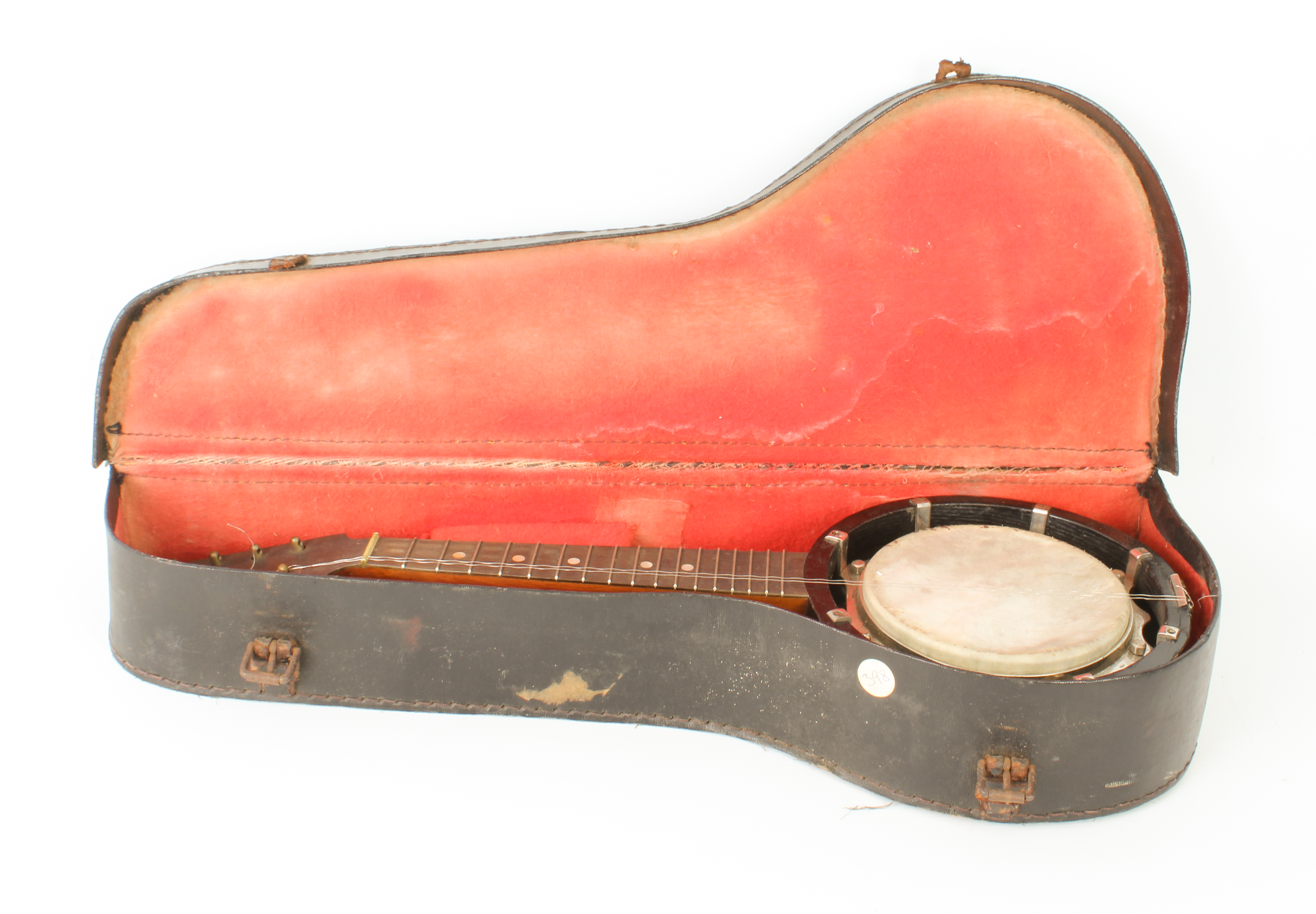 A Windsor banjolin or mandolin-banjo - eight-string, in the original case, 54.5 cm long, the body - Bild 3 aus 4