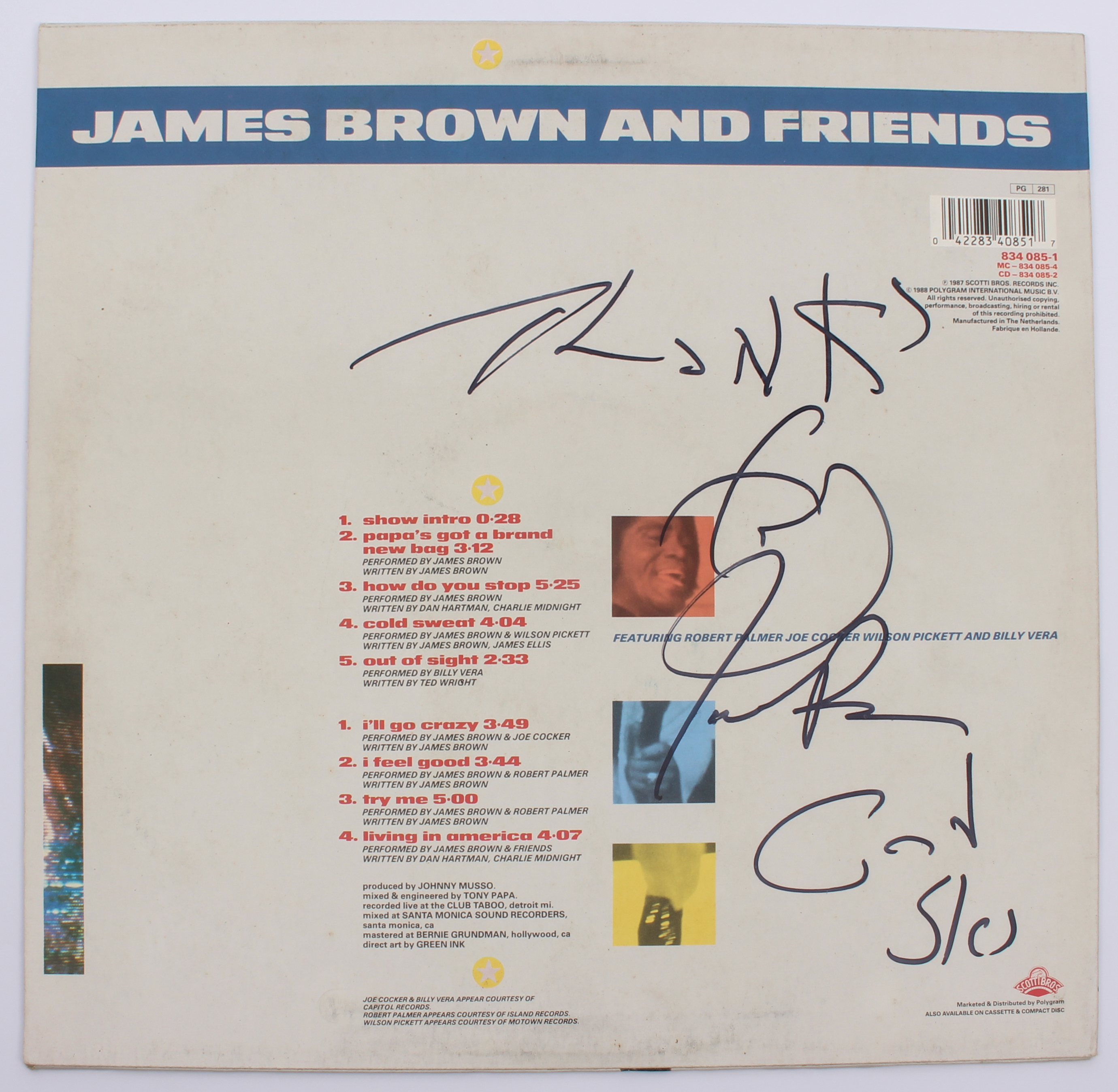 Vinyl / Autographs - James Brown And Friends. Original UK 1st pressing album signed on the back by - Bild 2 aus 4