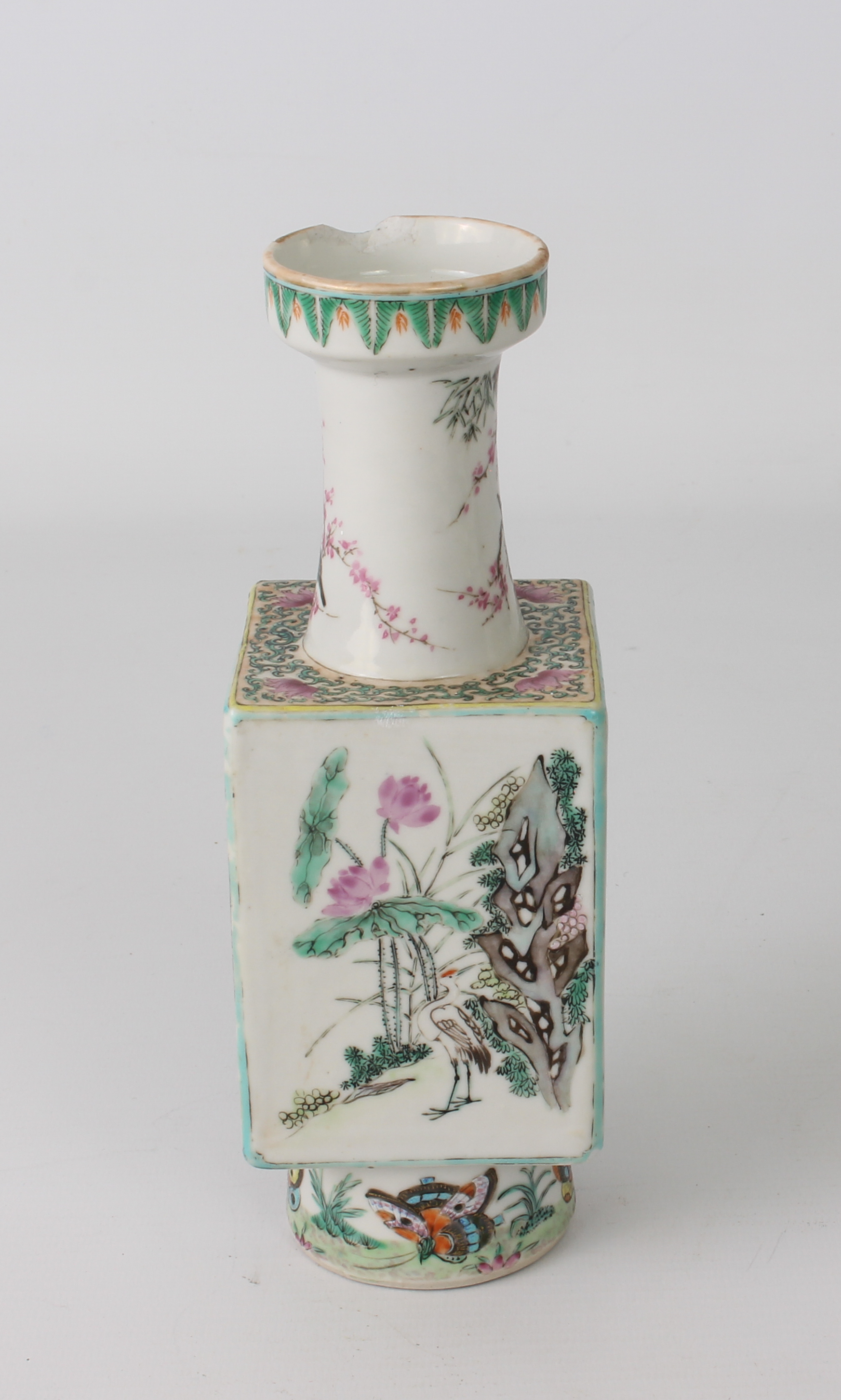A 20th century decorative Chinese figurine (40 cm high) and possibly a hand-painted Chinese 18th - Image 6 of 16