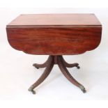 A late-Regency style mahogany Pembroke table - 20th century with earlier elements, the top with