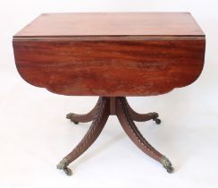 A late-Regency style mahogany Pembroke table - 20th century with earlier elements, the top with