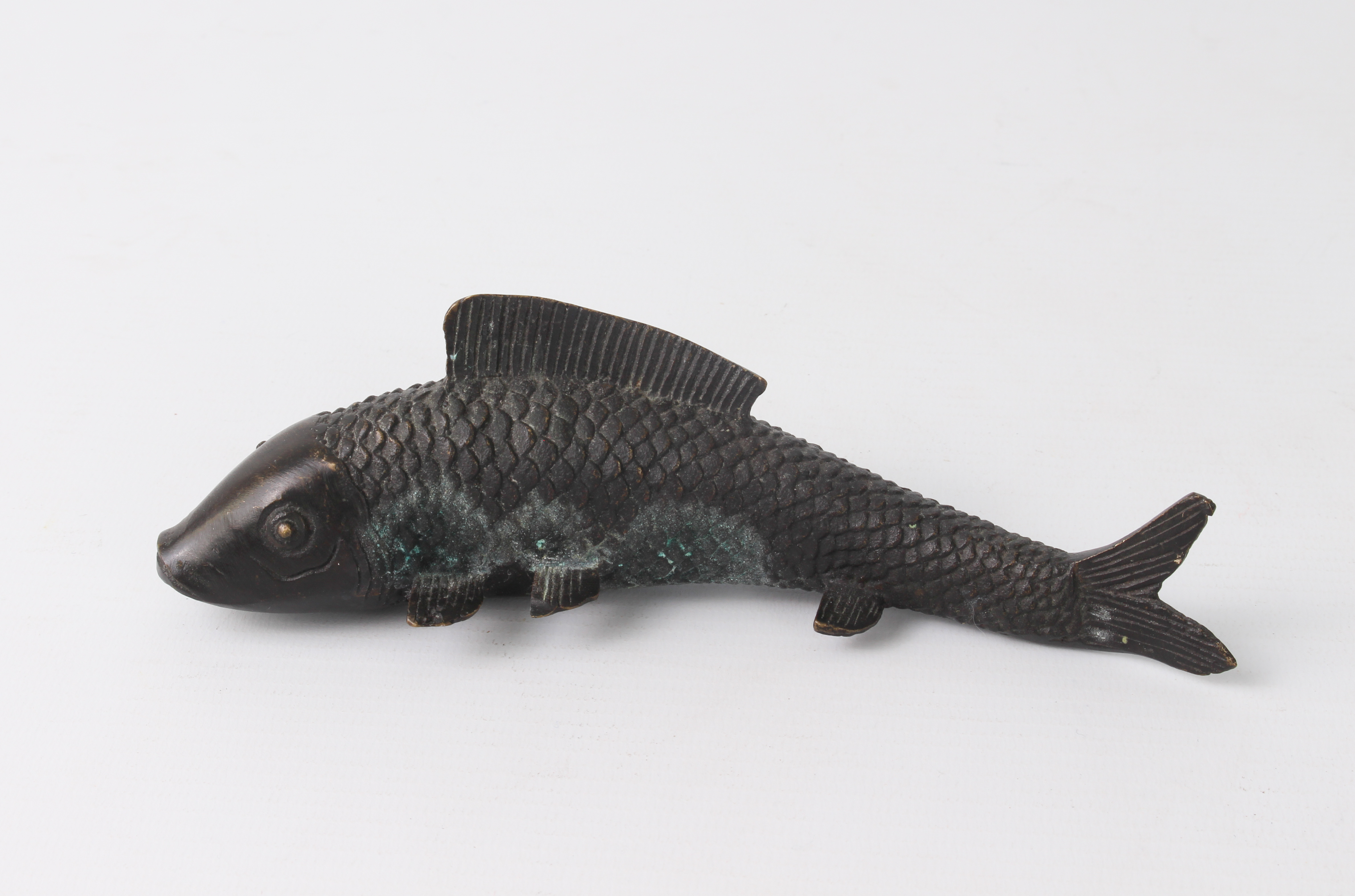 Two pairs of modern Chinese cloisonné vases and a bronze figure of a fish:  1.  baluster form, - Image 2 of 6