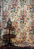 A pair of handmade curtains and matching pelmet in Jubilee Chintz by Colefax & Fowler. Curtains: