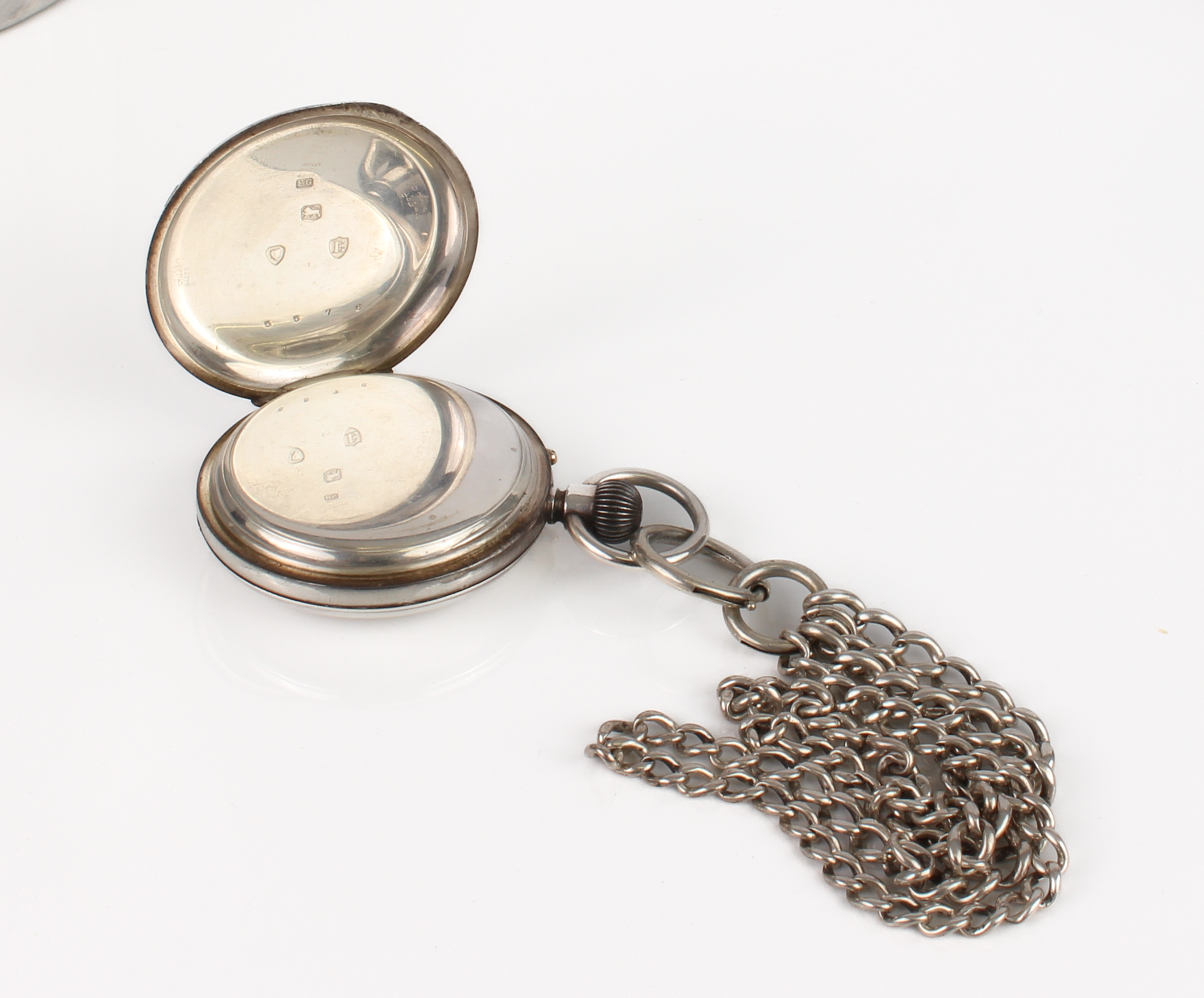 A Victorian silver half hunter pocket watch by Thomas Russell & Son of Liverpool - the case - Image 4 of 6