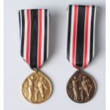 Two German World War Honorary Memorial Medals (Weimar Republic, German Legion of Honour) - one