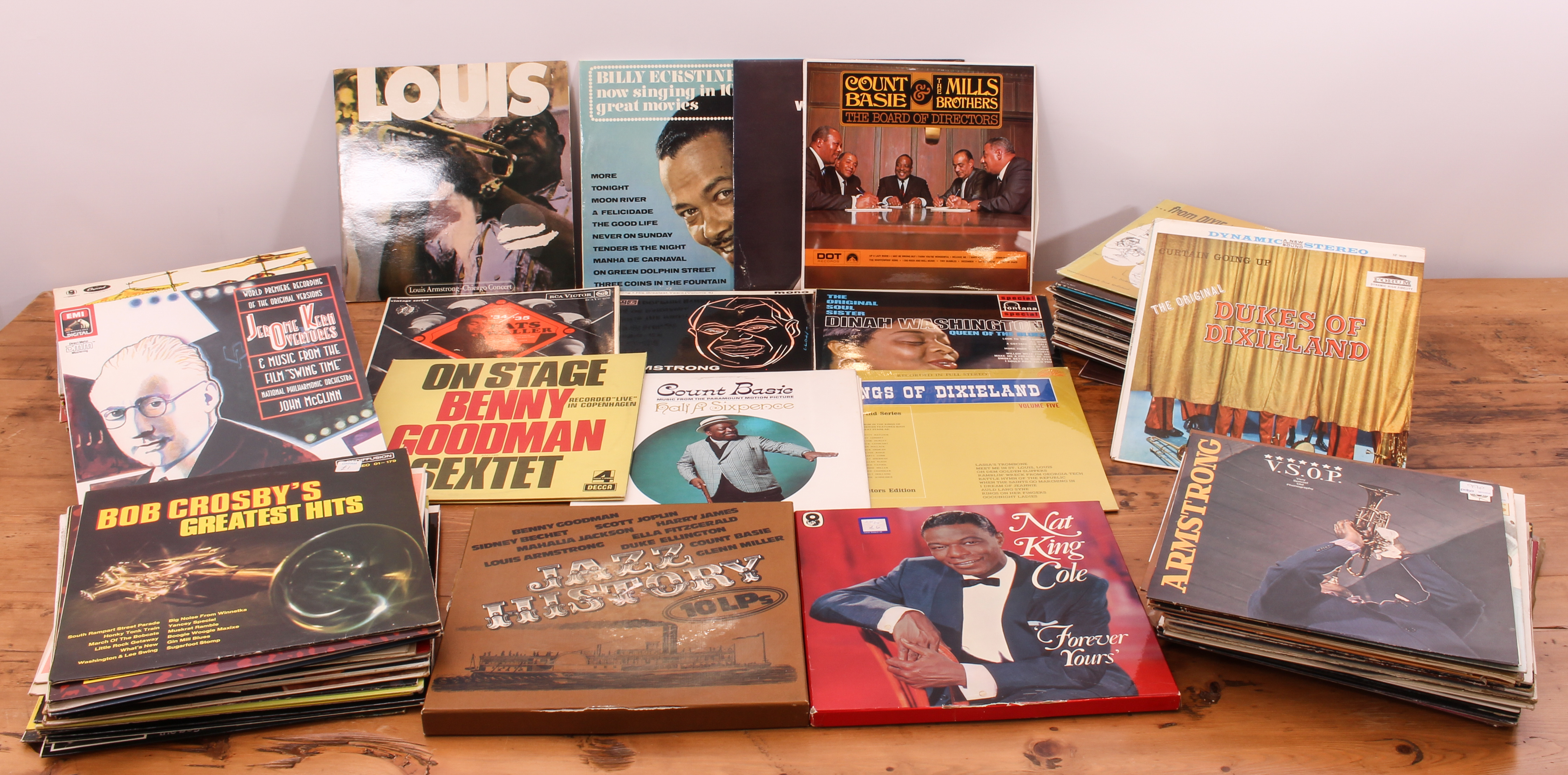 Over 120 Jazz albums to include: Woody Herman; Louis Armstrong; Ella Fitzgerald; Duke Ellington;