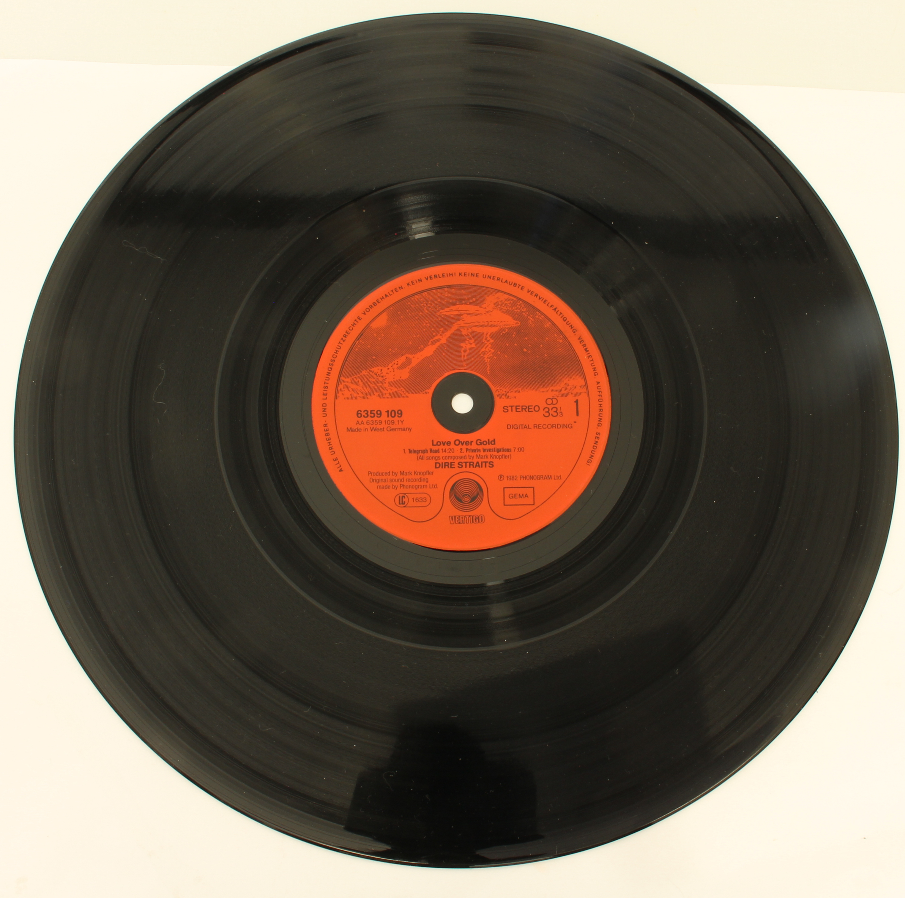 Vinyl / Autograph - Dire Straits - Love Over Gold. Original UK 1st pressing album signed to the - Bild 3 aus 4